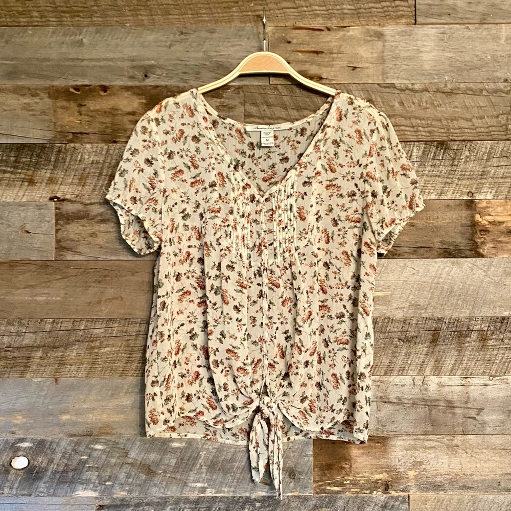 American Rag, Sheer, Floral Blouse